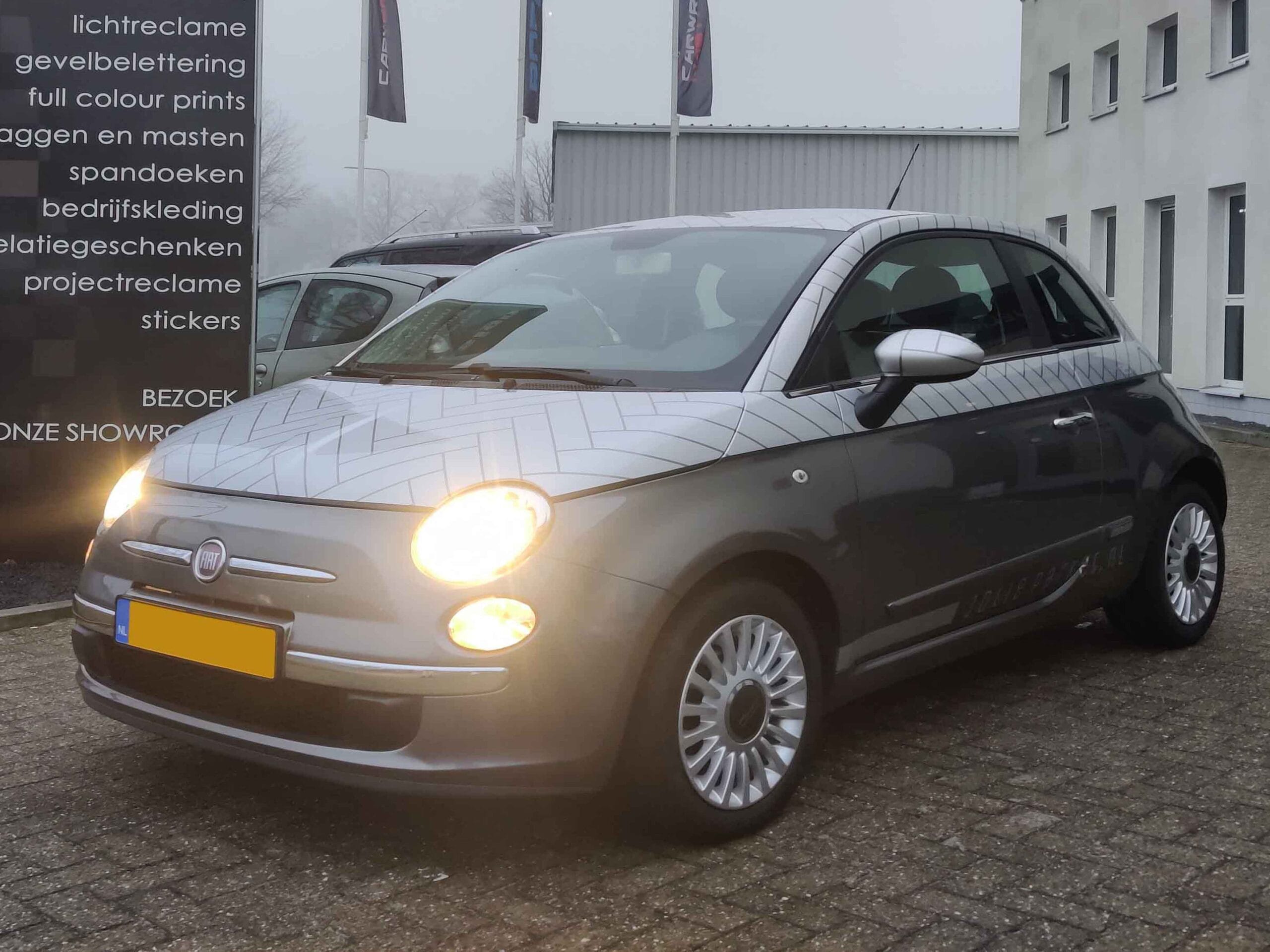 fiat 500 Carwrap Dak sticker